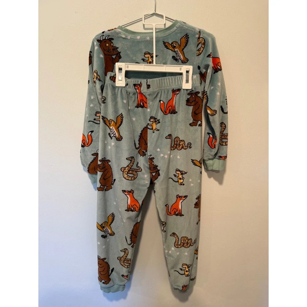 Marks & Spencer The Gruffalo Fleece Pajama Set Green Kids Size 6-7Y 27883860